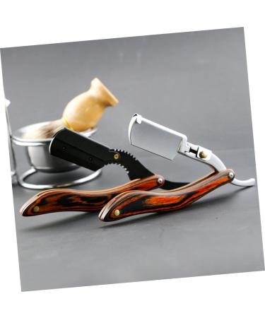 FOMIYES Manual Bart Razor - Professional Wood Handled Cutting Tool for Men | Small Nursing Beautier | Durable Stainless Steel | 16x3.3x1.2cm | International Shipping Available - Buy Online on GoSupps.com
