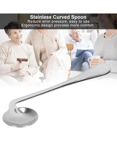 Buy Sonew Curved Spoon - Anti-Shake Steel Self-Feeding Utensil for Hand Tremors & Seniors (Right Hand) - International Shipping Available - Buy Online on GoSupps.com