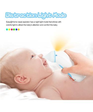 Easy Home Baby Electric Nasal Aspirator | USB Rechargeable Nose Sucker with Night Light | Adjustable Suction | 2 Silicone Nozzles | Baby Nose Cleaner ENA102 - Buy Online on GoSupps.com