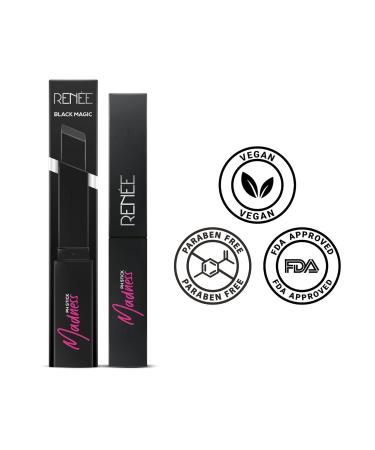 Buy R.EN.EE Madness Lipstick - Black Vegan Lipstick with Glossy Pink Payoff - Long Lasting Nourishing Paraben-Free Enriched with Vitamin E & Jojoba Oil Ships Worldwide - Buy Online on GoSupps.com