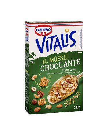 CAIYA Cameo Vitalis Crunchy Muesli with Dried Fruit Almonds Cashews Hazelnuts and Pecans 310g