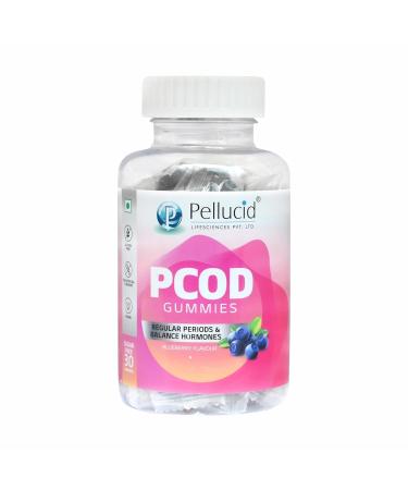 YANG PCOD Gummies for Women Manages Irregular Periods & Hormonal Balance Blueberry Flavour 30 Gummies