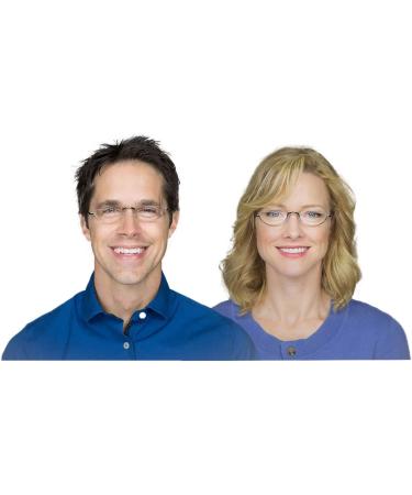 Half Reading Glasses Metal Frame Readers for Women Men with Pouch (2 Pairs 2.25) 2pair(black gray) 2.25 x - Buy Online on GoSupps.com