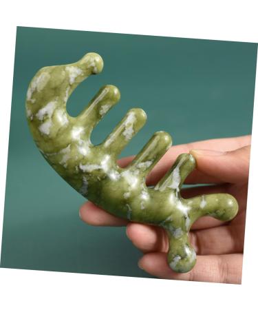 SESESFOUFU Jade Massage Tool - Relaxation & Acupuncture Device for Body & Scalp - 11.50x1.50cm Green - Buy Online on GoSupps.com