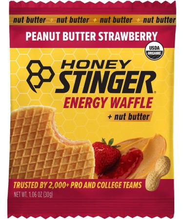 Honey Stinger Organic Peanut Butter & Strawberry Waffle Snacks - USDA Organic Kosher Certified Gluten-Free Energy-Boosting Wafers with Honey No Artificial Flavors or Preservatives Pack of 12 - Buy Online on GoSupps.com