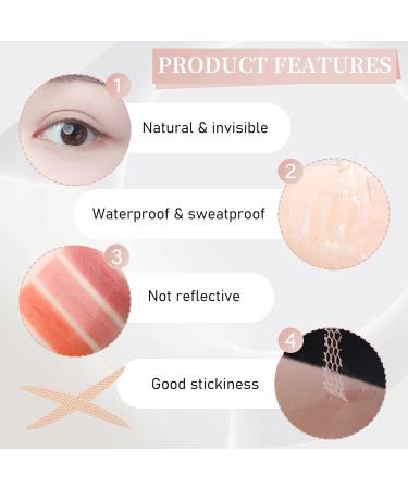 Invisible Eyelid Lift Strips - 240pcs Instant Eyelid Stickers for Hooded Droopy Eyes - Waterproof & Natural Fiber Eye Tapes - Buy Online on GoSupps.com
