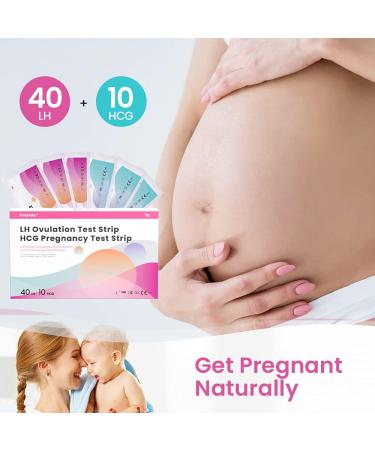 Femometer 40 Ovulation Test Strips and 10 Pregnancy Test Strips Sensitive Fertility Predictor Kit LH Testing Sticks Record Accurate Results with Femometer App (40LH+10HCG) Lh40hcg10 - Buy Online on GoSupps.com