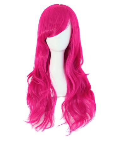 MapofBeauty 28" 70cm Long Curly Hair Ends Costume Cosplay Wig (Peachblow)