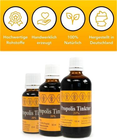 Nordbienchen Propolis Tincture 20% - 50ml Bees Propolis Extract Drops | Premium Beekeeping Quality - Buy Online on GoSupps.com