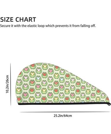 Hair Towel Wrap - Quick Drying Towel Turban with Button | Cute Chubby Frog Design - Buy Online on GoSupps.com