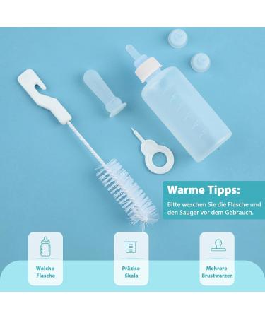 60ml Cat & Dog Breeding Bottle - Rearing Milk Feeder for Puppies & Kittens - Silicone Baby Bottle with Nipple Brush Set - International Shipping Available - Buy Online on GoSupps.com