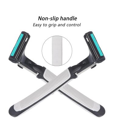 Travel Razor Set - 5 Blades & Handle with 6 Replacements | Sensitive Skin Shaving Starter Kit for Smooth Reusable Facial Cleaning - Buy Online on GoSupps.com