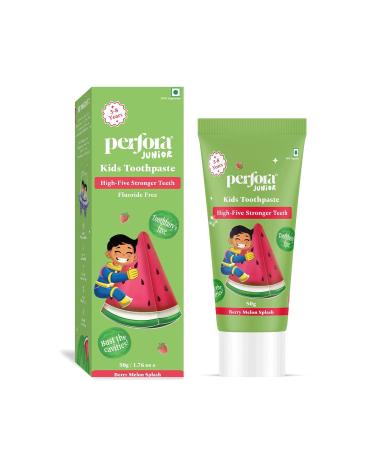 Perforaa Kids Toothpaste 50g | Fluoride & SLS Free Paste | Berry Melon Splash | Prevents Cavities Strengthens Teeth & Protects Enamel | Safe for Ages 3-8 | Gentle & Effective Oral Care