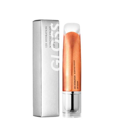 Mirror Liquid Hydration Protection 10g Plumper Shine Liquid Lipstick Long Lasting Shine for Women and Girls Daily Use Night Out Parties Orange