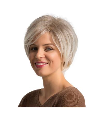 Short Gold Wavy Synthetic Wig for Women - Curly Brazilian Cosplay Hair | 50s 60s 70s 80s Style - Buy Online on GoSupps.com