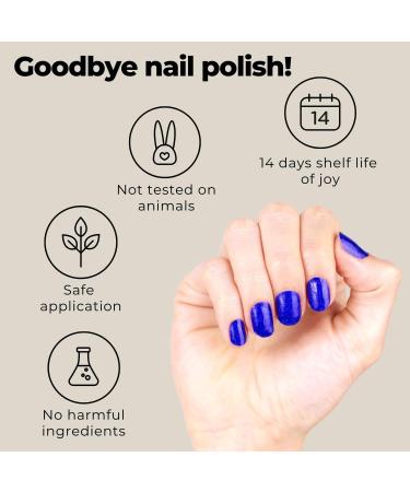 Miss Sophie Nail Foils Starry Night - 24 Glittery Blue Nail Polish Strips for Fingernails & Toenails - Buy Online on GoSupps.com