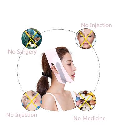 ChGrow Double Chin Reducer Strap - Face Slimming V Line Lifting Pink Chin Strap | Reusable Chin Strap for Double Chin Reduction - 26x3.3x0.04 Inch - Buy Online on GoSupps.com