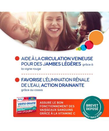 Alvityl - Veino-Draine - Circulation Draining action Light legs - Red vine - 93% satisfaction - 30 capsules - Buy Online on GoSupps.com