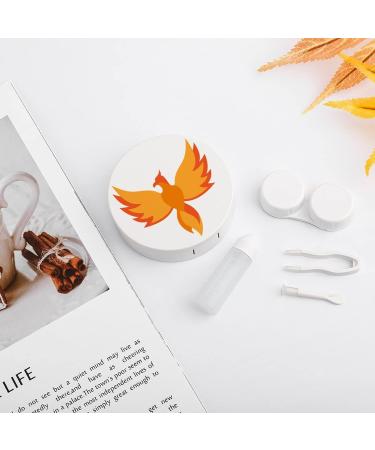 Phoenix Round Case For Contact Lens Kit Storage Box with Mirror Printed - Buy Online on GoSupps.com