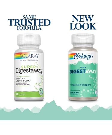 Solaray Super Digestaway Digestive Enzyme Blend - 90 VegCaps for Optimal Digestion - Buy Online on GoSupps.com