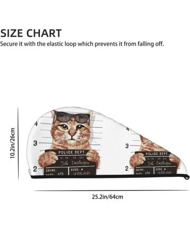 Cat Holding Mugshot Sign Microfiber Hair Towel - Soft Super Absorbent Coral Velvet Wrap for Long Curly & Thick Hair - Quick Dry & Ideal for Women - Buy Online on GoSupps.com