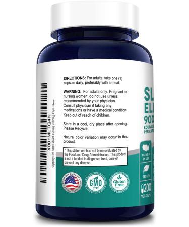 NusaPure Slippery Elm Bark Extract 9000mg - 200 Veggie Capsules, Non-GMO & Gluten Free - Buy Online on GoSupps.com