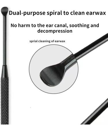 Medical Grade Stainless Steel Earwax Removal Kit - Black 7 Count with Storage Box - Buy Online on GoSupps.com