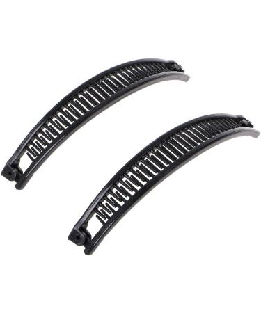 Buy Niumanery 2 Pcs Set Fashion Banana Hair Clip - Black & White Ponytail Holders - Stylish Hairgrips for Effortless Updos - Buy Online on GoSupps.com