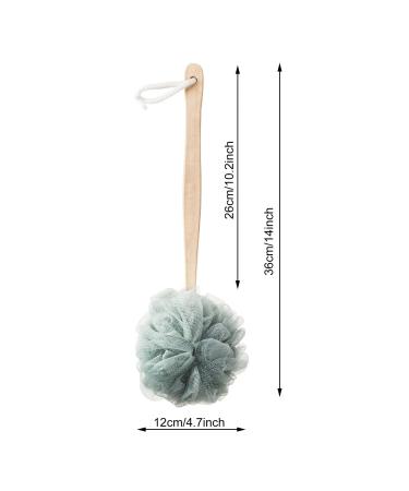 4 Pack Large Bath Puff Loofah Sponge with Long Handle Shower Brush | Spa Body Back Brush for Women and Men | Multi-Colored - Buy Online on GoSupps.com