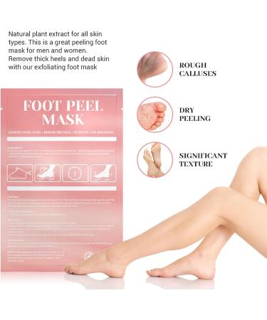 3 Pair Foot Peeling Mask Socks - Moisturizing Foot Mask for Dry & Cracked Feet - Easy Corn Removal - Foot Spa Treatment for Men & Women - Buy Online on GoSupps.com