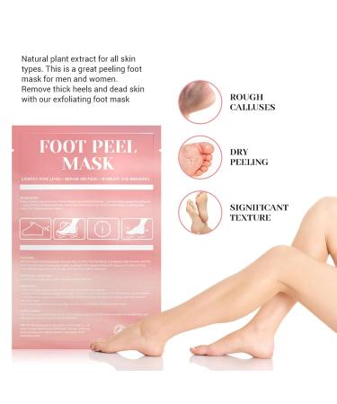 4 Pair Foot Mask Peeling Socks - Baby Smooth Feet Corny Skin Remover Rough Heel Repair - Unisex Mixed Pack - Buy Online on GoSupps.com