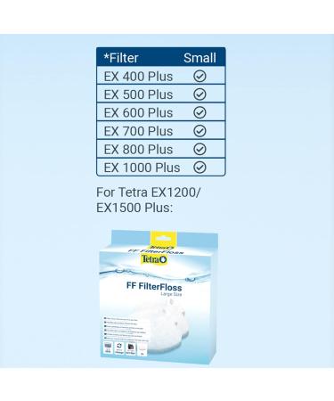 Tetra FF FilterFloss Small - Premium Fine Filter Fleece for Tetra Aquarium EX 400 Plus to 1000 Plus | International Shipping Available - Buy Online on GoSupps.com