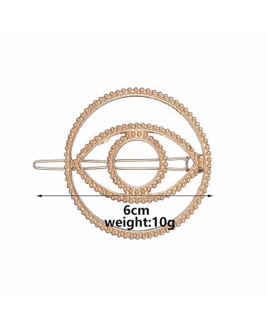 Yheakne Vintage Evil Eye Hair Clip - Geometric Gold Hair Barrette Pin for Women and Girls - Buy Online on GoSupps.com