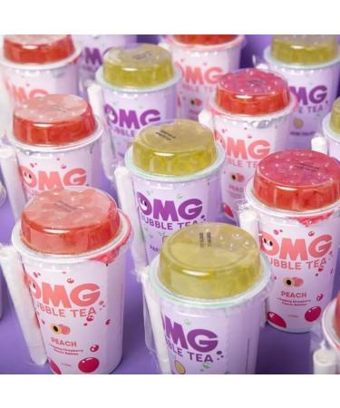 OMG Bubble Tea Peach + Popping Strawberry Flavour Bubbles 270 ml - Buy Online on GoSupps.com