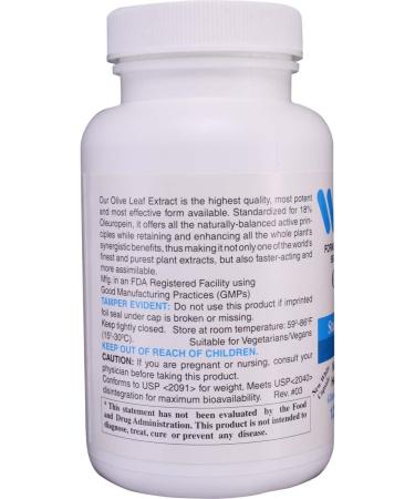 Wonder Labs Olive Leaf Extract Standardized to Contain 18% Oleuropein Immune Health Support 120 Capsules - Buy Online on GoSupps.com