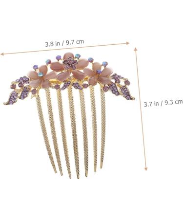 HONMEET Opal Comb Styling Hair Clips Comb Hair Clip Bride Hair Clip Hairbrushes for Woman Comb for Hair Barrettes for Thick Hair Wide Tooth Comb for Wavy Hair Combs for Women Purple Alloy - Buy Online on GoSupps.com