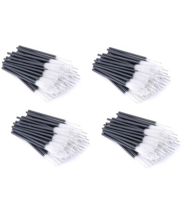 Mascara Wands Bulk Disposable Eyelash Eye Brow Brushes Applicator Spoolie Applicator Lash Extensions Makeup Black Silver Pink Red Tool Set (SILVER 200) SILVER 200