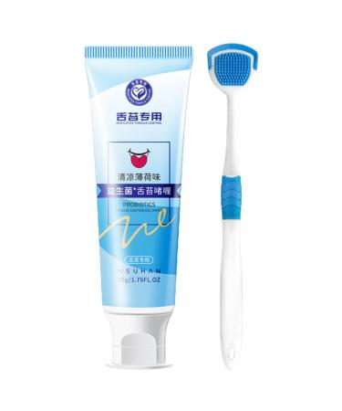 Facynde gums tongue cleaner |Natural tongue kit for fresh ATE with mint fragrance |Ergonomic tongue cleaner-burst set removes bad breath stains and deposits
