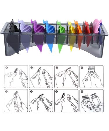 10pcs Guide Comb Set Colorful Trimmer Comb Hair Cutting Tools Attachment Clipper Spare Parts for Most Electric Clippers for Professional Stylists and Barbers - Buy Online on GoSupps.com