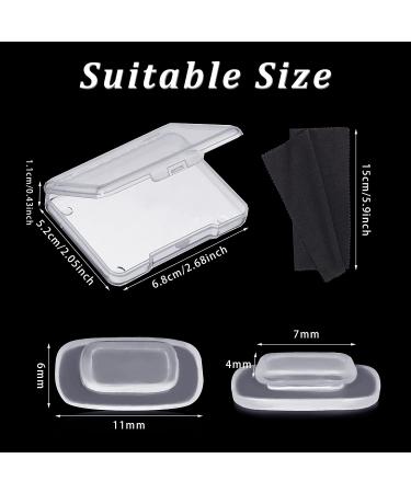 50 Pairs Soft Silicone Push-in Eyeglass Nose Pads - Clear Replacement Nose Pad Set with Cleaning Cloth and Storage Case - Buy Online on GoSupps.com