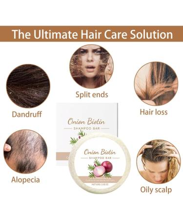  HASAIKA Onion Shampoo Bar Onion Shampoo Soap Cleans and Nourishes Strengthens Hair Strands Suitable for All Hair Types (60g) - Buy Online on GoSupps.com