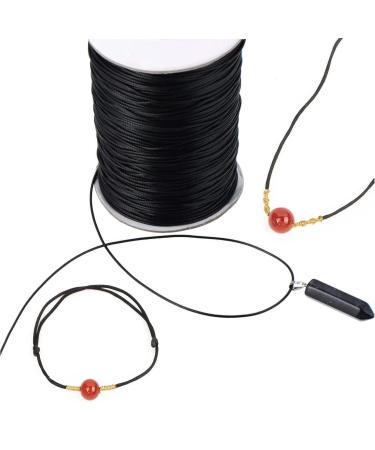 1.5mm/ 100 Yards Black Nylon Braided Lift Shade Cord for Blind Shade Mini Blind Cord Replacement String for Braided Necklaces, Gardening Plant and Crafts