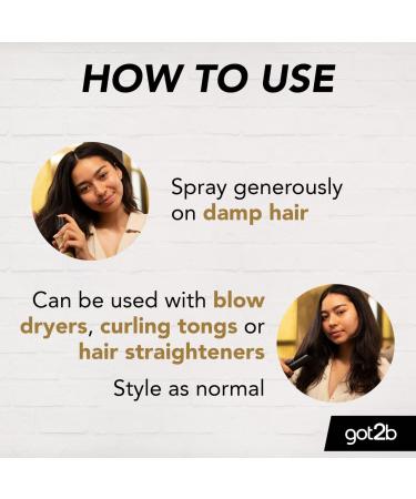 Got2b Guardian Angel Up to 230 degrees Heat Protection Hair Spray Contains Argan Oil Silicone Free 200ml (Pack of 2) 200 ml (Pack of 2) - Buy Online on GoSupps.com