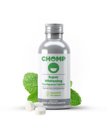 Chomp Super Whitening Spearmint Toothpaste Tablets with Nano Hydroxyapatite