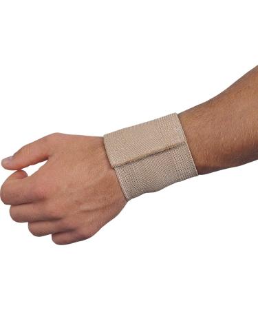 Flex Aid Wrist Support Wrap- Elastic Support with Loop- Wrist Brace for Carpal Tunnel  Arthritis  Tendonitis  Exercise  Weight Lifting  Calisthenics and More- One Size