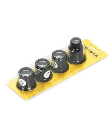 4pcs 5X10X 15X 20X Jeweler Loupe Magnifier Jewelry Loop Magnifier Watch Repair Stamp Monocle Pro Jeweler Loupe Magnifier