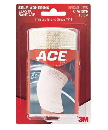 ACE 4" Self-Adhering Elastic Bandage White 4 Inch