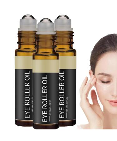3PC Castor Oil Eye Roller oil Infused Castor Oil Frankincense oil Huile anti- ge S rum visage bille pour le contour des yeux et le visage Ingr dients naturels extrait d'huile de ricin