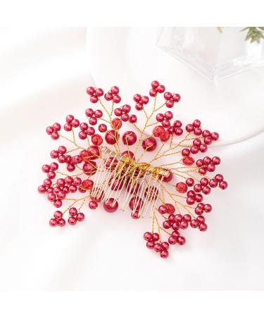 DOITOOL 1pc Floral Hair Clip Wedding Hair Clip Diamond Hair Clip Hair Claw Clips for Women Womens Hair Clips Goody Hair Clips for Women Flower Hair Clips for Women Tiara Bride Comb Korean - Buy Online on GoSupps.com