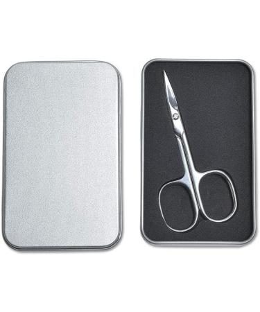 LIVINGO Premium Stainless Steel Manicure Scissors - Multi-purpose Cuticle Pedicure Kit for Nails, Eyebrows, Eyelashes, and Dry Skin - 3.5 inch Curved Blade - A-silver - Buy Online on GoSupps.com